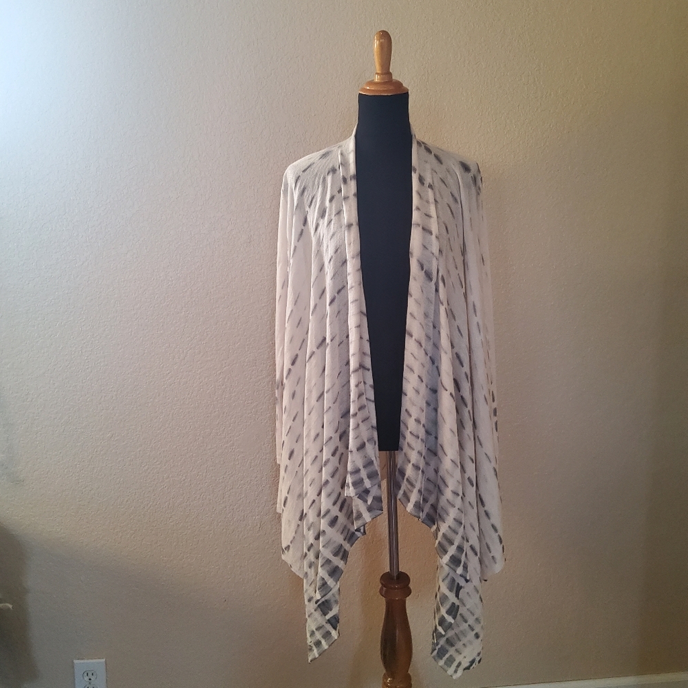 Eileen Fisher Alpaca Silk Drape Tie Die Cardigan Size L - Picture 3 of 14